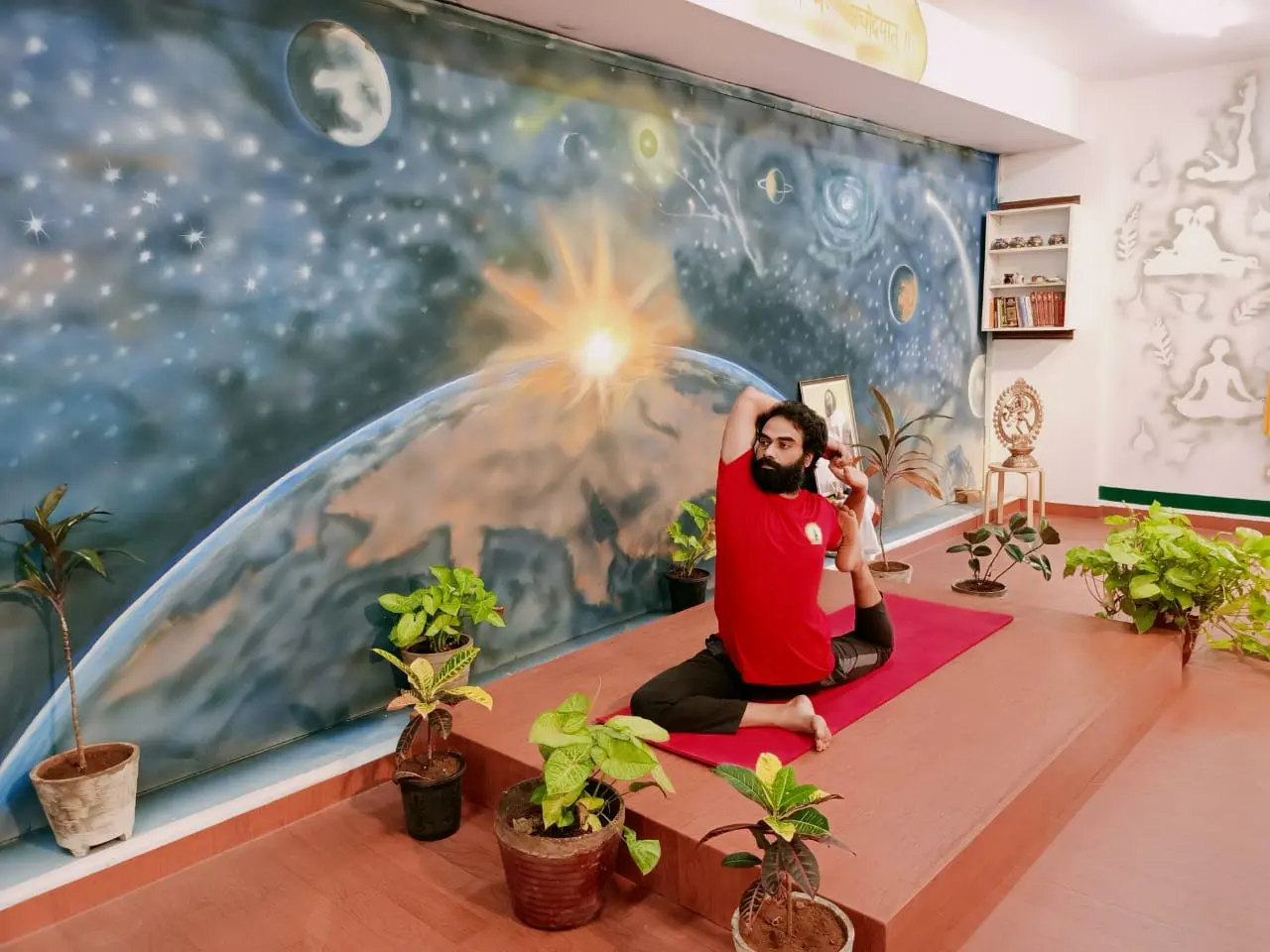 Yoga studio class session at Navyoga Wellness Hyderabad